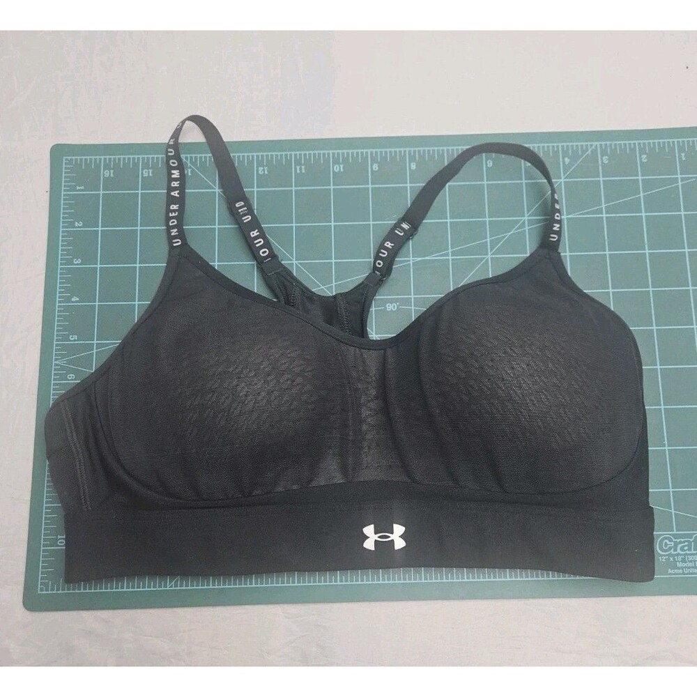 Under Armour Sports Bra Womens Medium Black High Impact Molded Cup Fitness